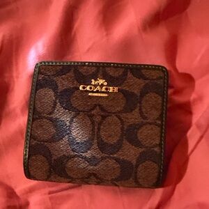 Coach Signature Brown and Black Wallet